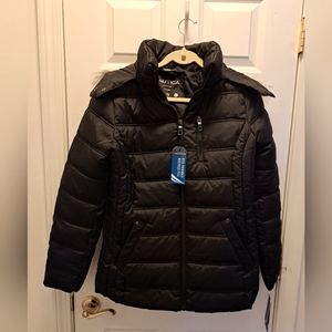 new NAUTICA JACKET womens SIZE MEDIUM black HOODED